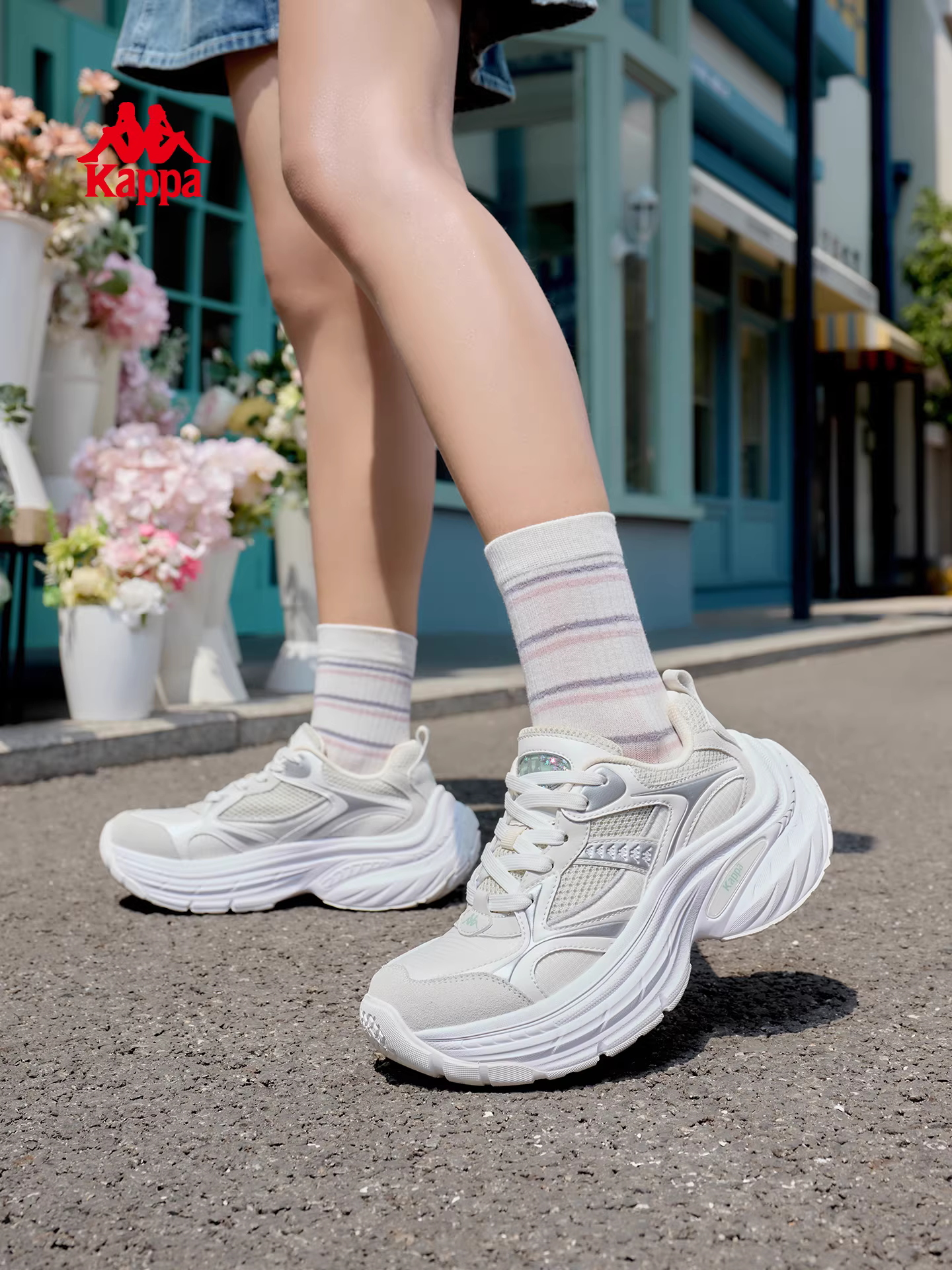 Giảm giá đặc biệt | Giày Kappa đế dày tăng chiều cao chính hãng dành cho nữ 2025 - Giày tăng chiều cao mới