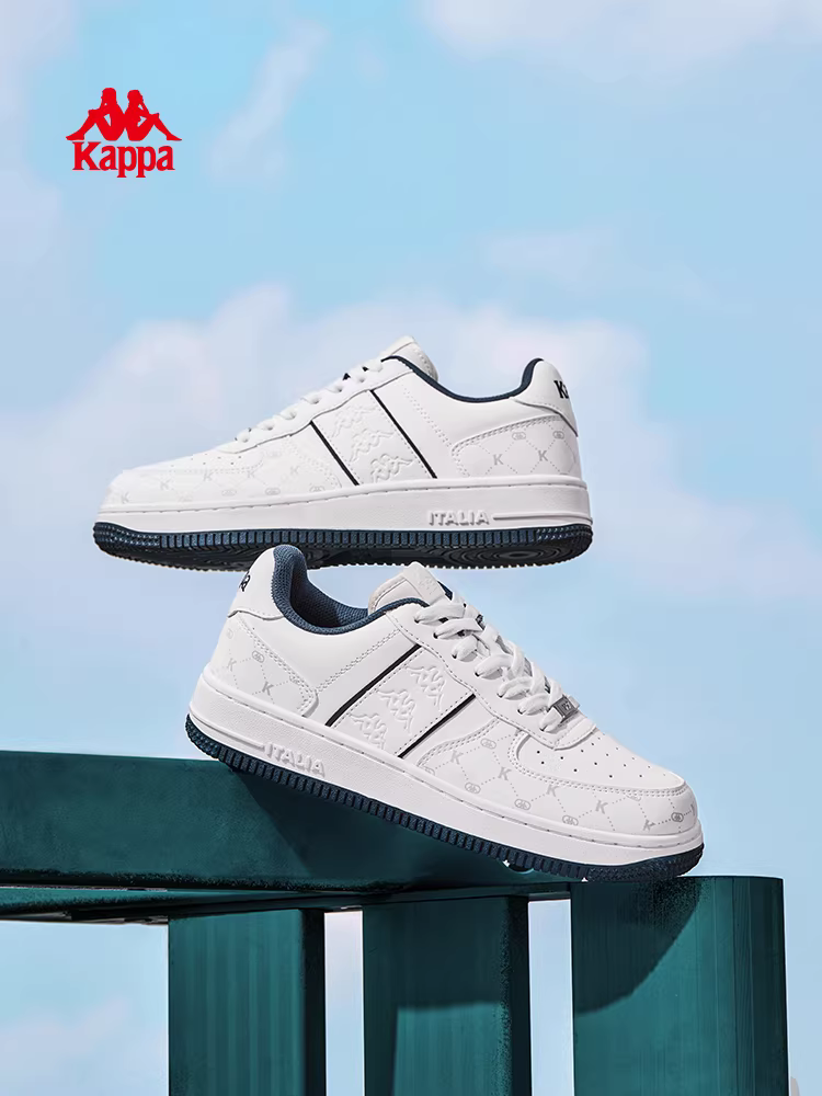 Giày thể thao nữ Kappa mùa đông 2025 kiểu retro đa năng màu trắng đế mềm nhẹ
