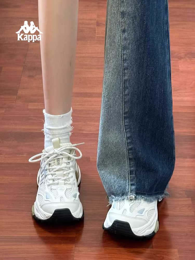 Giảm giá đặc biệt | Chính hãng] Giày bố đế dày Kappa dành cho nữ Mùa đông 2025 Giày lưới thông thường mới