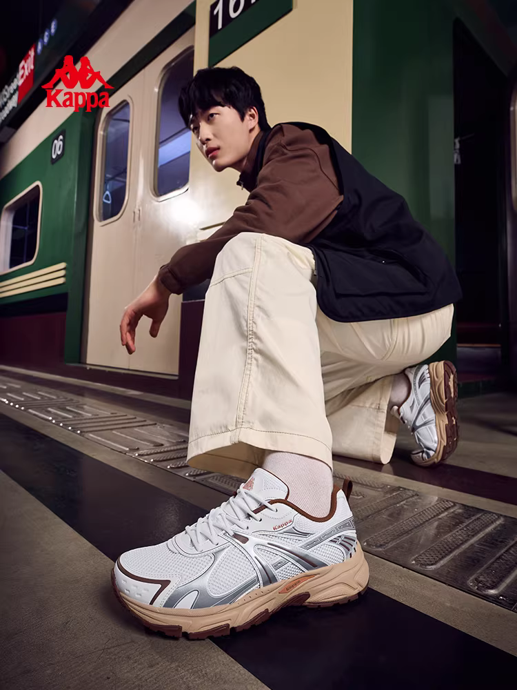 Giày thể thao Kappa retro nữ mùa đông 2025 kiểu đôi mới đế dày đa năng phong cách retro giày bố