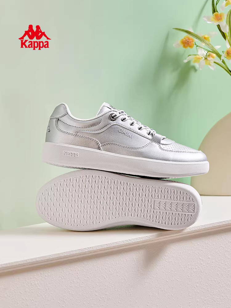 Giày thể thao nữ Kappa mùa đông 2025 kiểu dáng mới thời thượng màu trắng retro đa năng phong cách thanh lịch