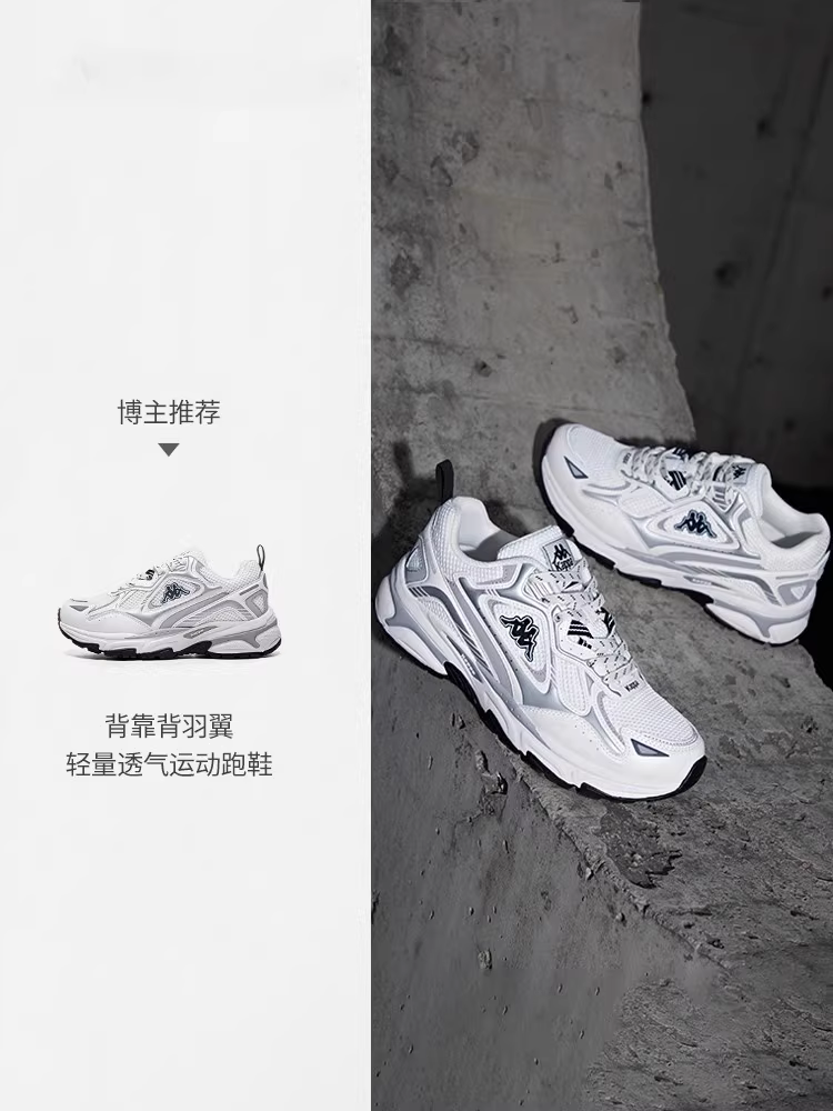 Giày thể thao nam Kappa mùa đông 2025 đế dày đa năng kiểu bố, giày chạy bộ đế mềm, phong cách thường ngày dành cho nam