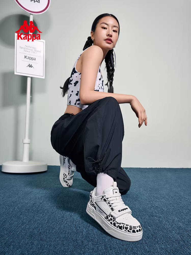 Giày thể thao nữ Kappa mùa hè 2025 mới đa năng giày thể thao màu trắng có dây đeo Velcro kiểu dáng đôi giày thường ngày