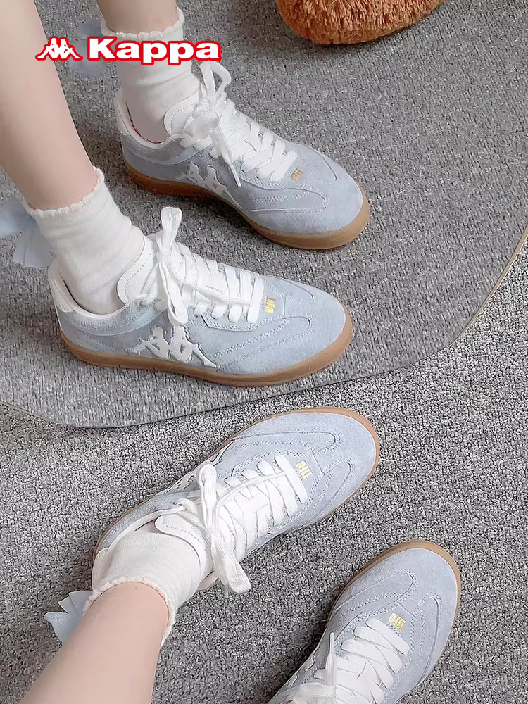 Giày thể thao cổ điển Kappa Đức dành cho nữ, giày trắng phong cách mới mùa đông 2025, giày thể thao đa năng cổ thấp.