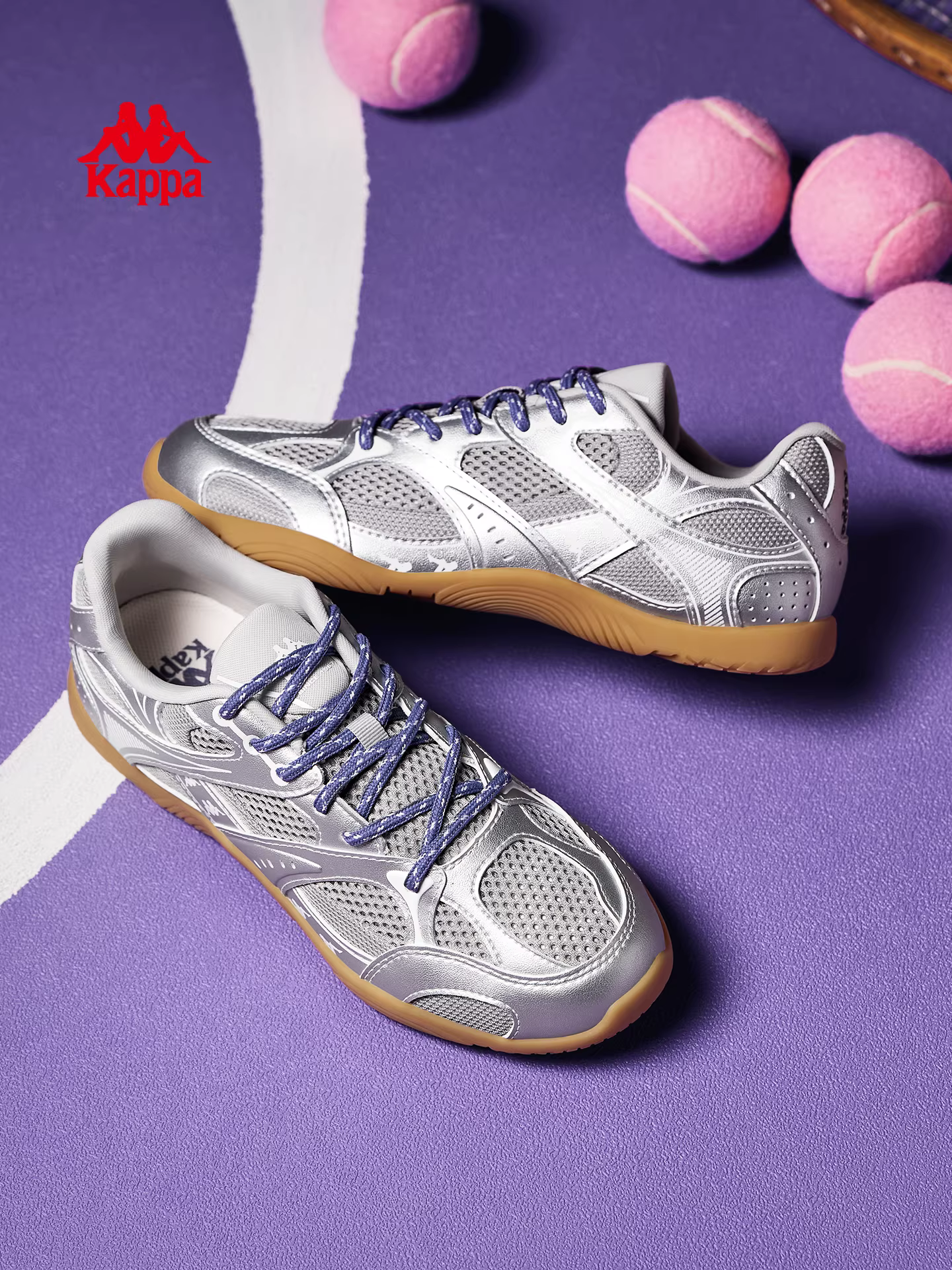 Giày thể thao nữ Kappa lưới, giày thể thao nữ mùa đông 2025 mới, thoáng khí, đế mỏng, giày thể thao đôi