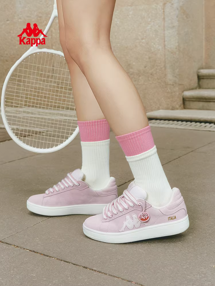 Giày thể thao đế dày Kappa dành cho nữ, mẫu mới mùa đông 2025, giày trắng retro đa năng, giày tập nhẹ nhàng phong cách Đức.