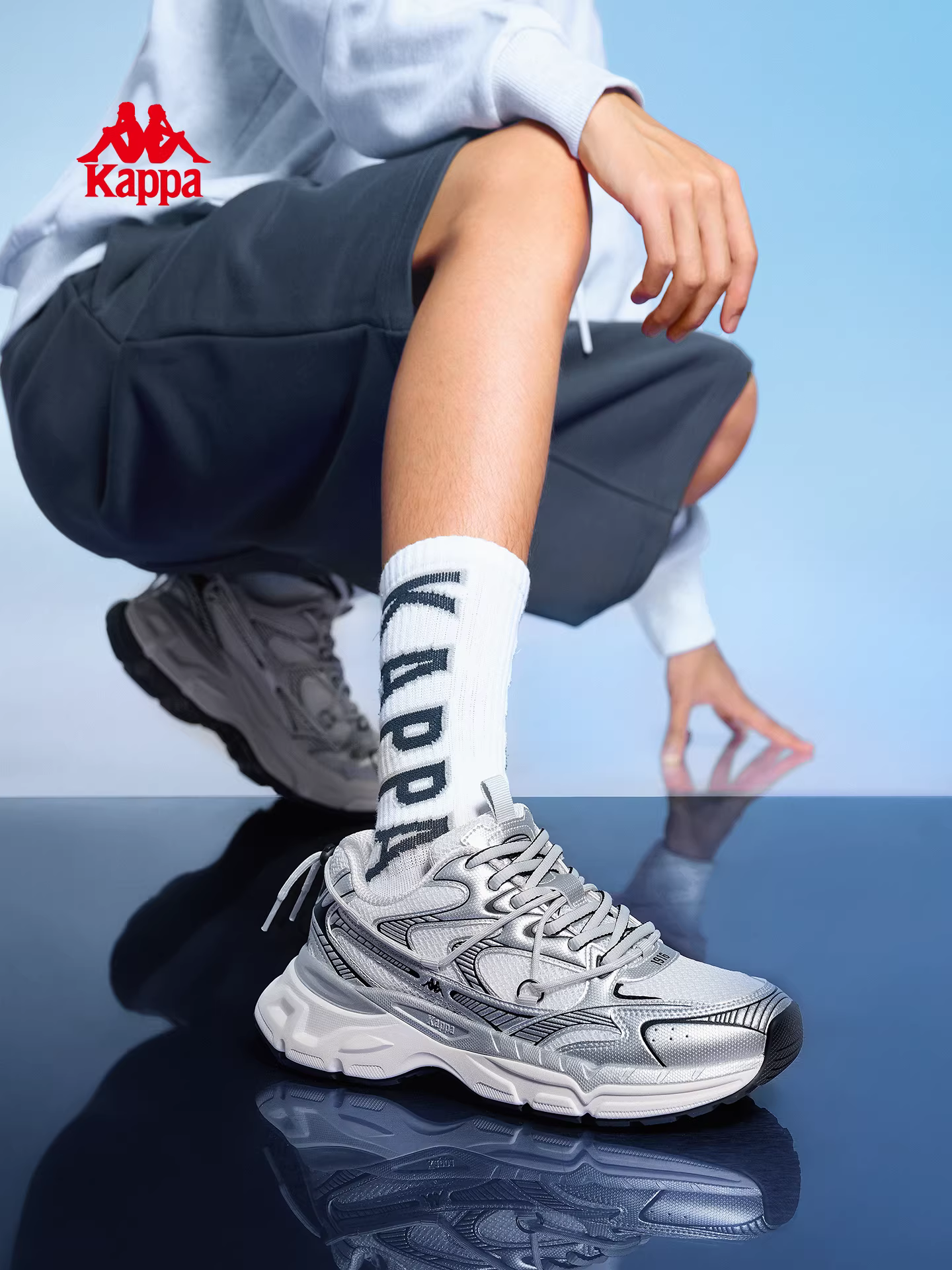 Giày nam Kappa kiểu retro, giày bố mùa đông 2025, giày thể thao nhẹ, đế mềm, thời trang, có đệm, giày chạy bộ