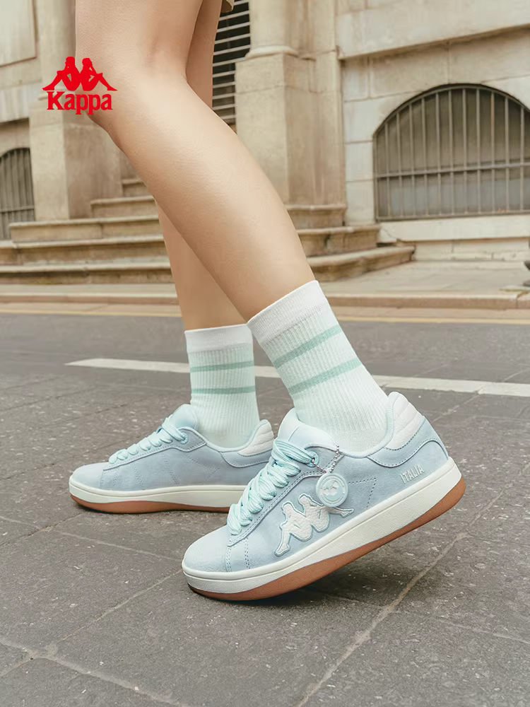 Giày thể thao đế dày Kappa dành cho nữ, mẫu mới mùa đông 2025, giày trắng retro đa năng, giày tập nhẹ nhàng phong cách Đức.