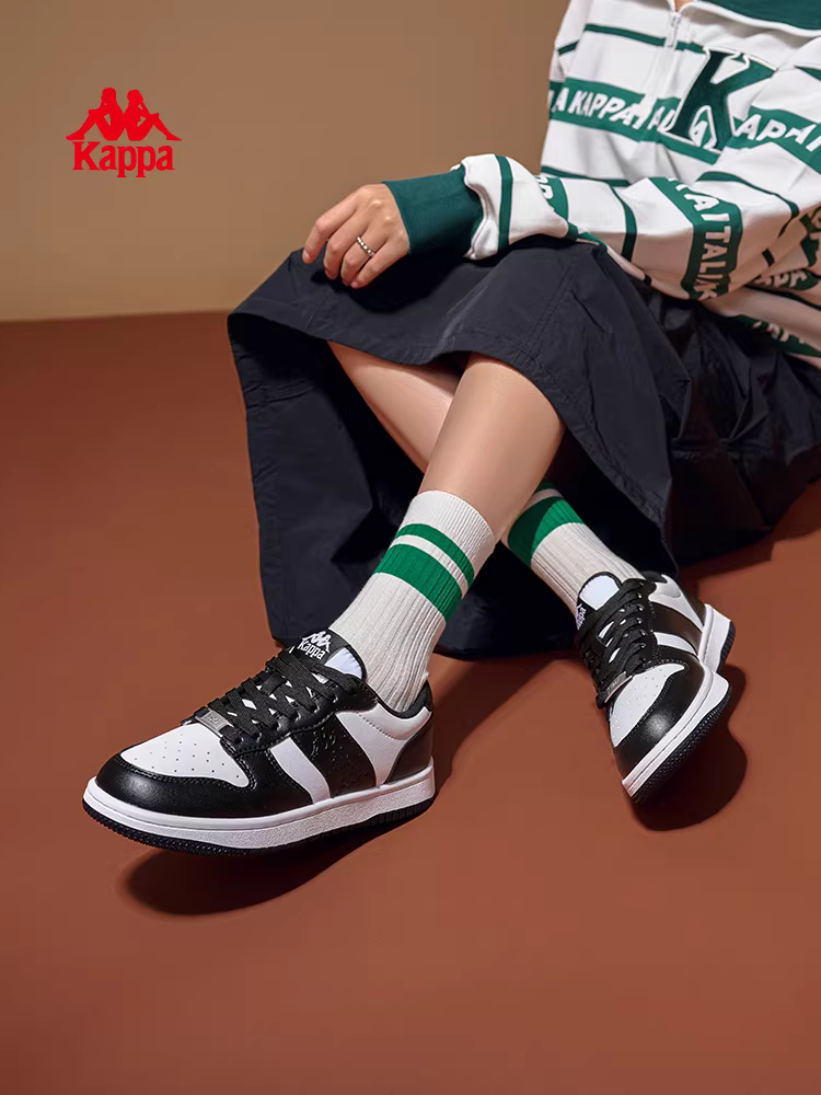 Giày thể thao nữ Kappa kiểu retro, thiết kế mới mùa đông 2025, giày casual cổ thấp, miệng giày nông, đế mềm.