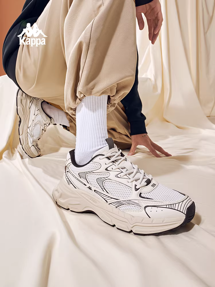 Giày thể thao nam Kappa Hydrogen Track màu xám, giày bố nam, mẫu mới mùa đông 2025, giày thể thao đa năng, đế dày, giày chạy bộ