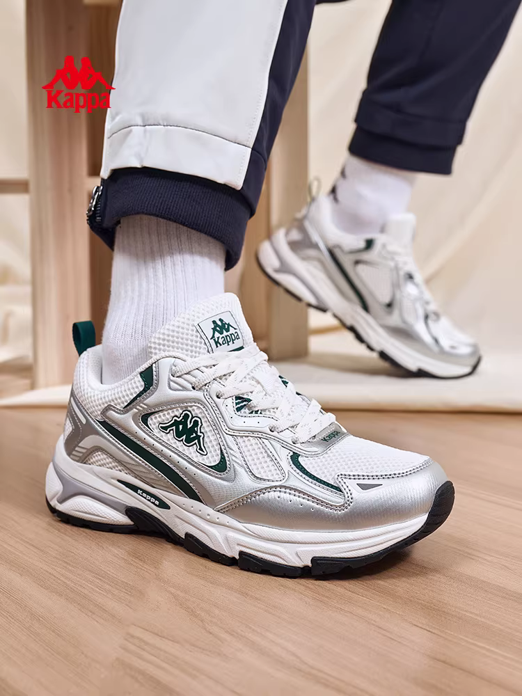 Giày thể thao nam Kappa mùa đông 2025, giày trắng nam đế dày tăng chiều cao kiểu giày bố