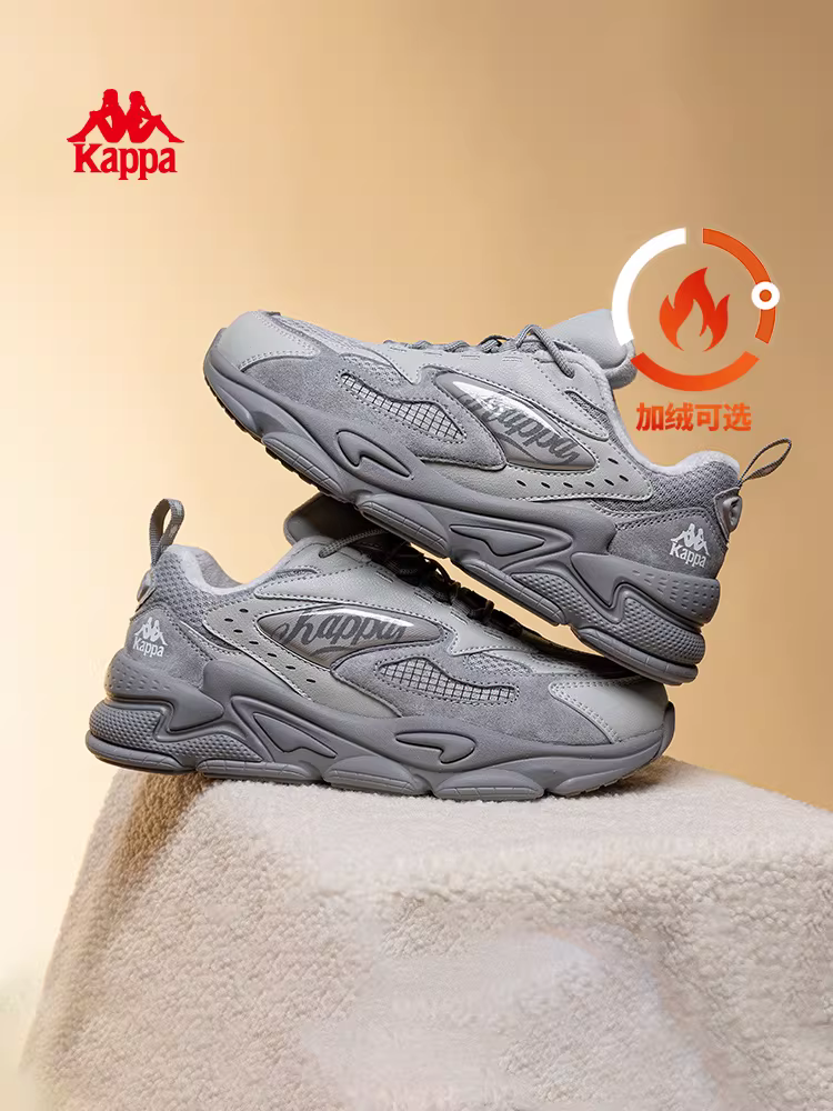 [Giảm giá đặc biệt] Giày nam Kappa có lót lông cừu, giày bố đế dày mùa đông 2025