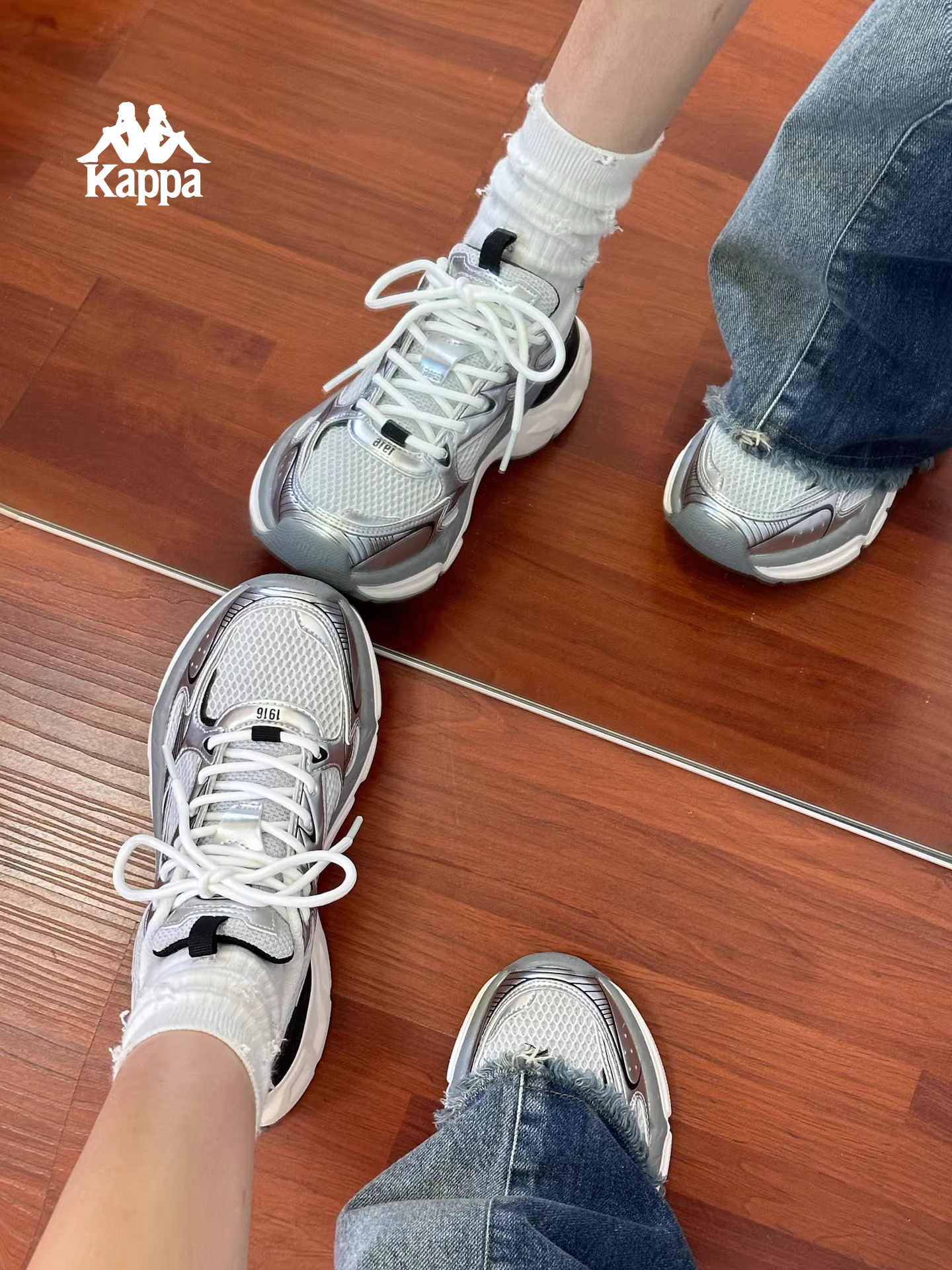 Giày thể thao đế dày Kappa Hydrogen Rail dành cho nữ, mùa đông 2025, kiểu retro, thoáng khí, tăng chiều cao, phong cách thường ngày