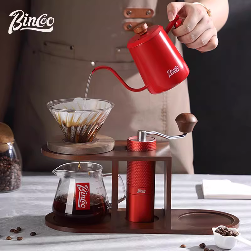 Bộ ấm pha cà phê thủ công Bincoo, máy pha cà phê xay tay, giá để đồ quay tay, bộ ấm pha cà phê thủ công hoàn chỉnh