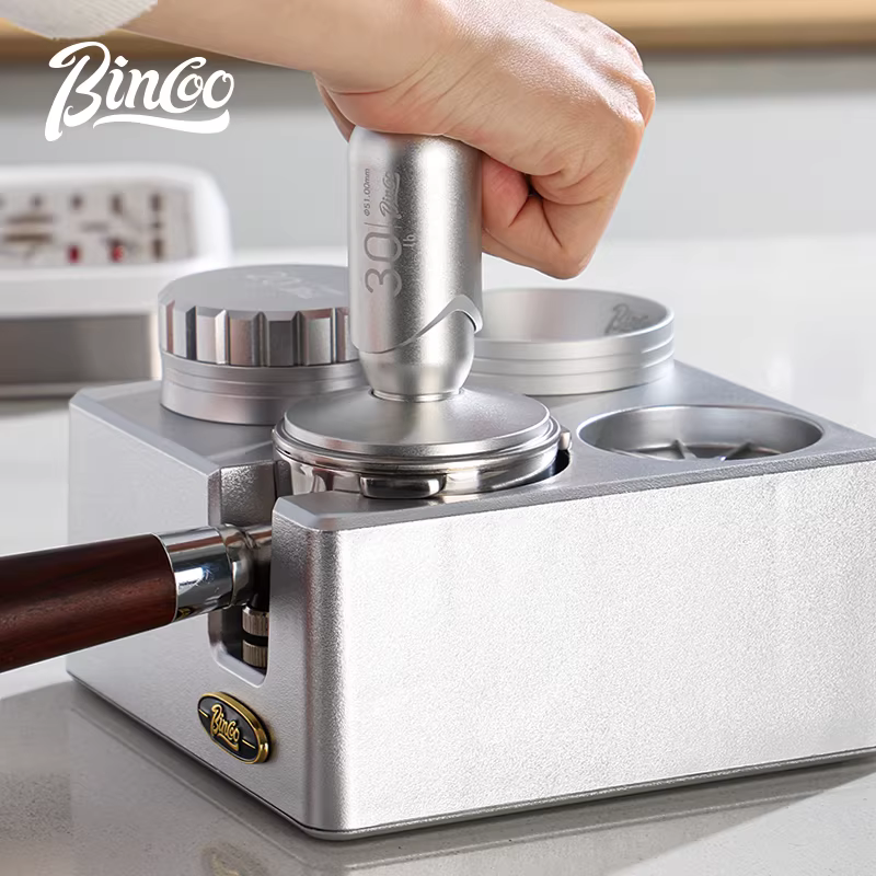 Bộ dụng cụ nén cà phê Bincoo có đế, bộ ba món, dụng cụ máy pha cà phê espresso 51mm/58mm