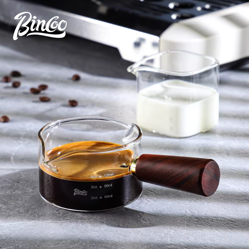 Cốc pha cà phê Bincoo có vạch chia, bình sữa nhỏ, cốc đựng cà phê, cốc đo lường ounce