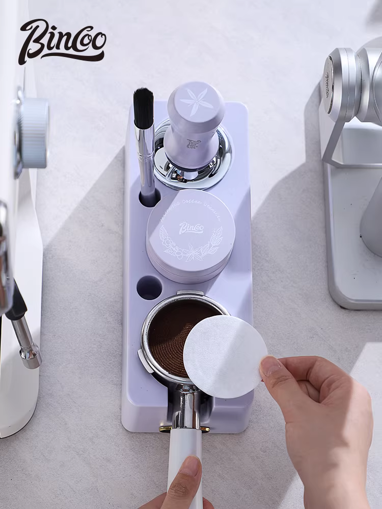 Bộ dụng cụ ép bột cà phê đa năng Bincoo Taro Purple Italian Press Powder Base, kích thước phổ thông 51/58mm