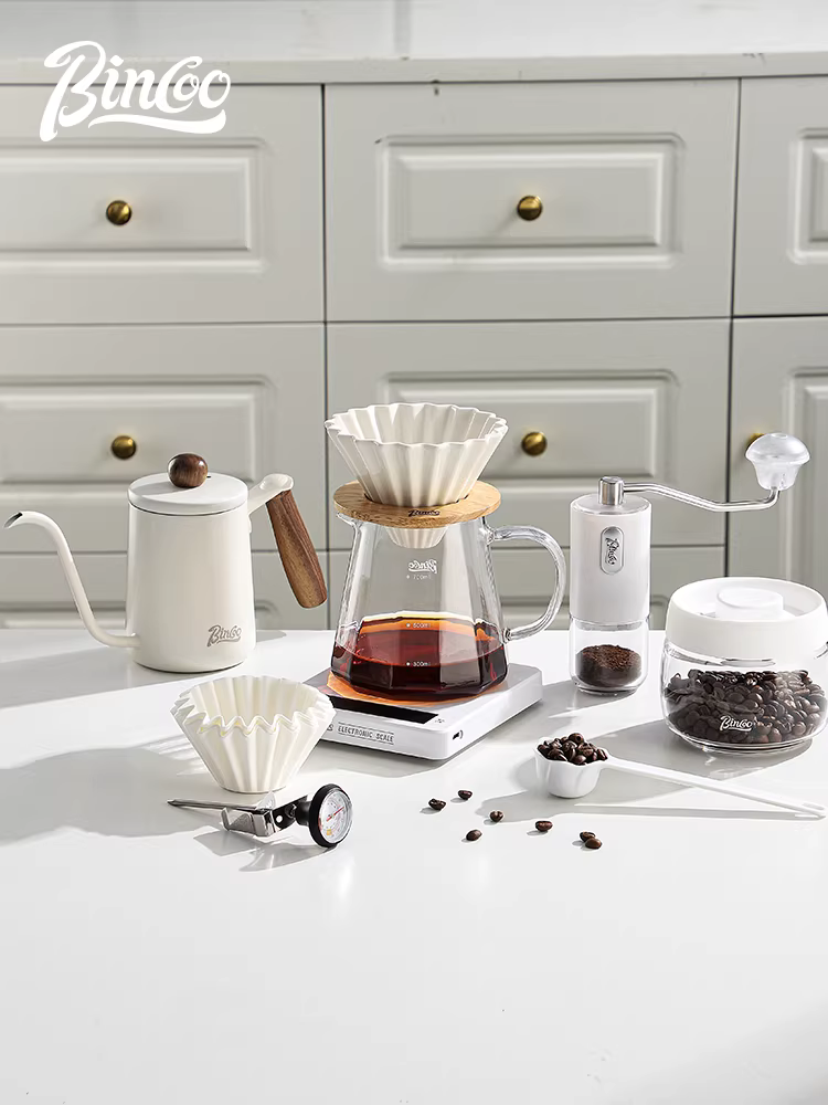 Bộ dụng cụ pha cà phê Bincoo Pour-over, cốc lọc, bình chia cà phê, bộ dụng cụ pha cà phê bằng gốm v 40% off Phễu lọc giấy