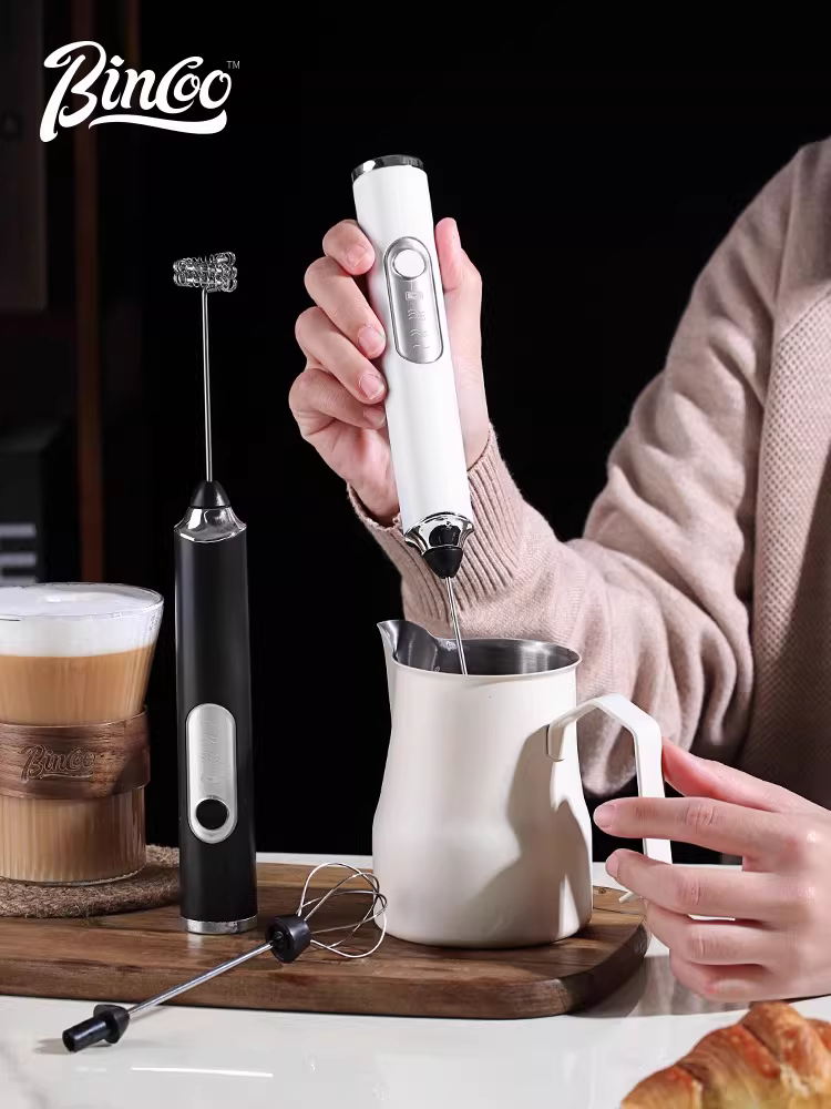 Máy đánh bọt sữa điện Bincoo, máy đánh bọt sữa cà phê, máy đánh bọt sữa cầm tay, máy đánh trứng tự động gia dụng