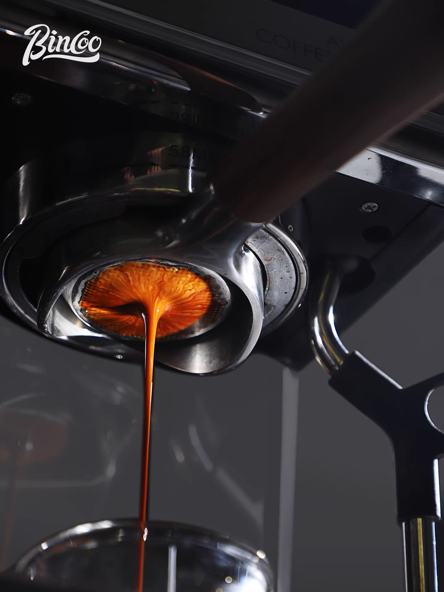 Phụ kiện máy pha cà phê Bincoo, bộ lọc cà phê không đáy 51/58mm, tay cầm gỗ óc chó