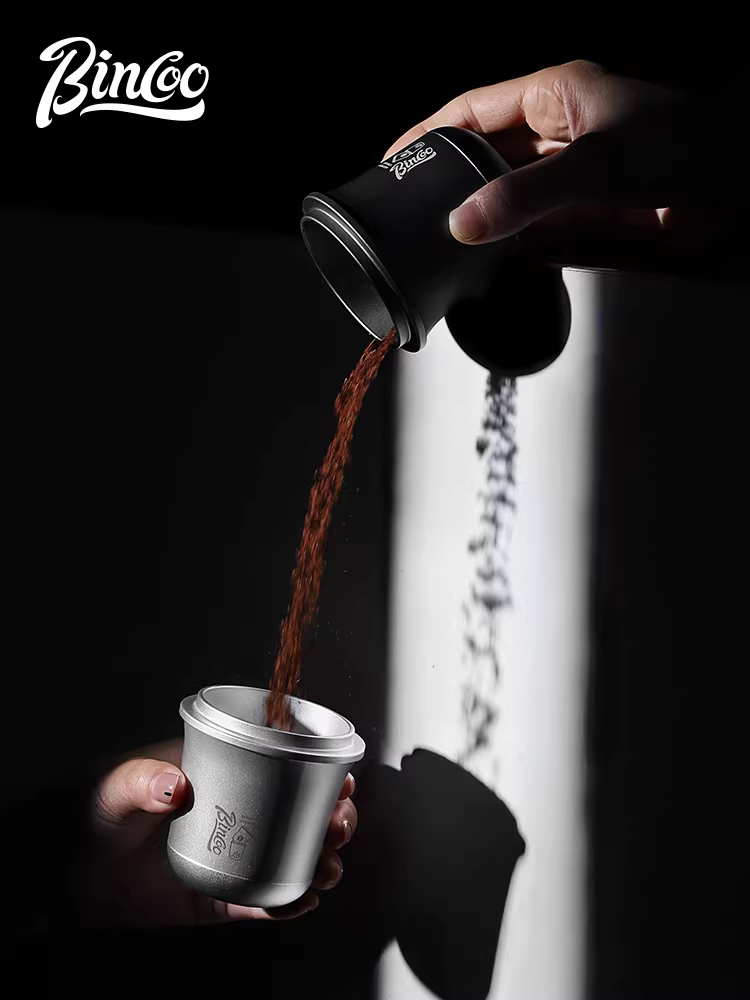 Cốc đựng bột máy pha cà phê Bincoo, cốc cân hạt cà phê, dụng cụ thu bột đảo ngược để ngửi mùi thơm, thiết bị chống bay bột 51/58mm