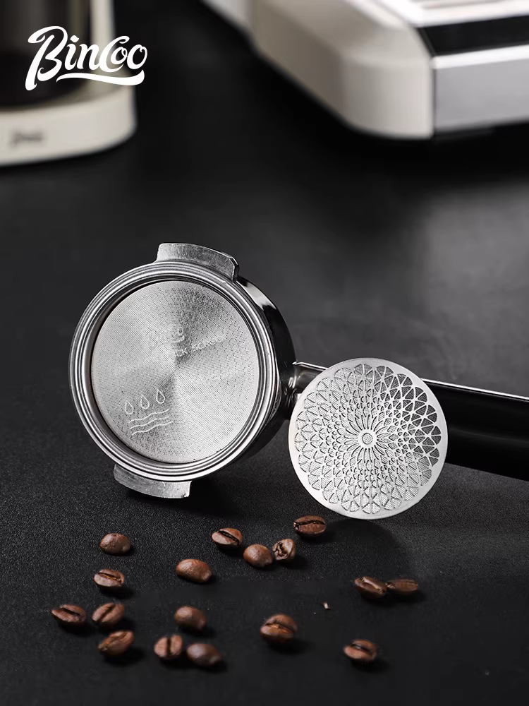 Tay cầm máy pha cà phê espresso bằng thép không gỉ Bin Coo, lưới lọc chiết xuất đồng đều cho mạng lưới phân phối nước thứ cấp
