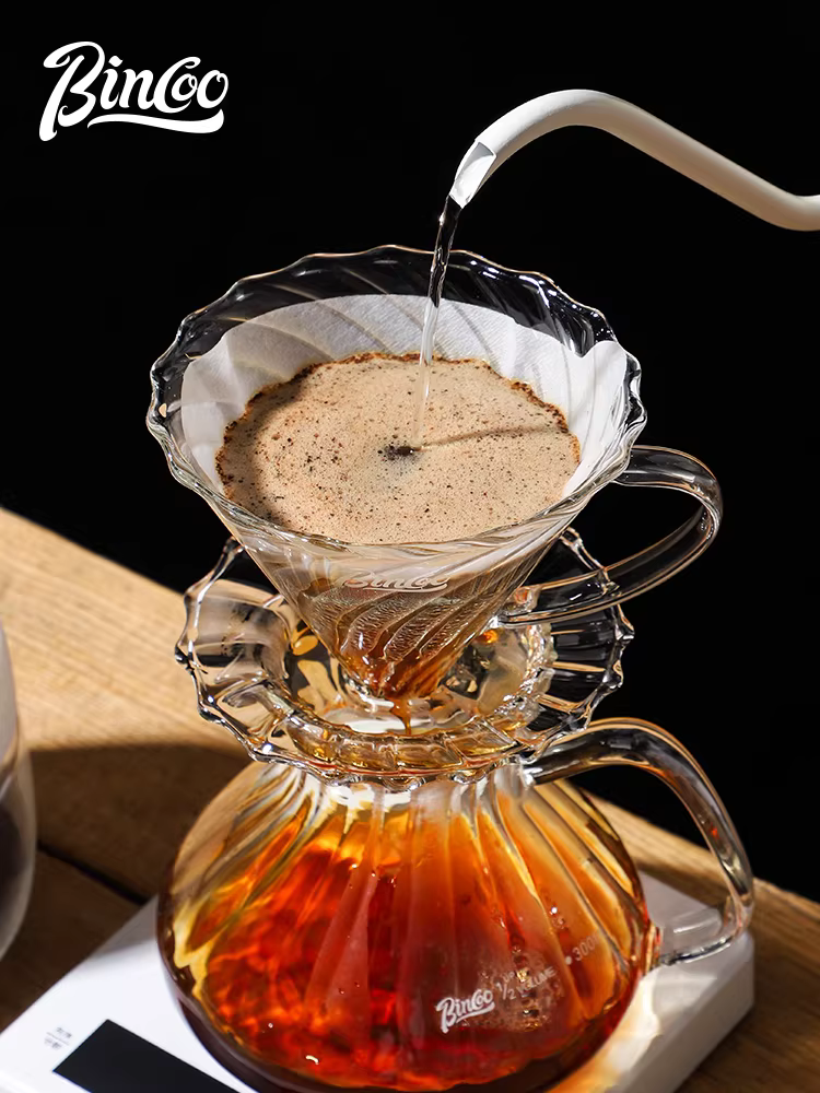 Bộ pha cà phê Bincoo Pour-over V60, cốc lọc, cốc chiết xuất, bình chia sẻ, bình rót, thiết bị pha cà phê lọc