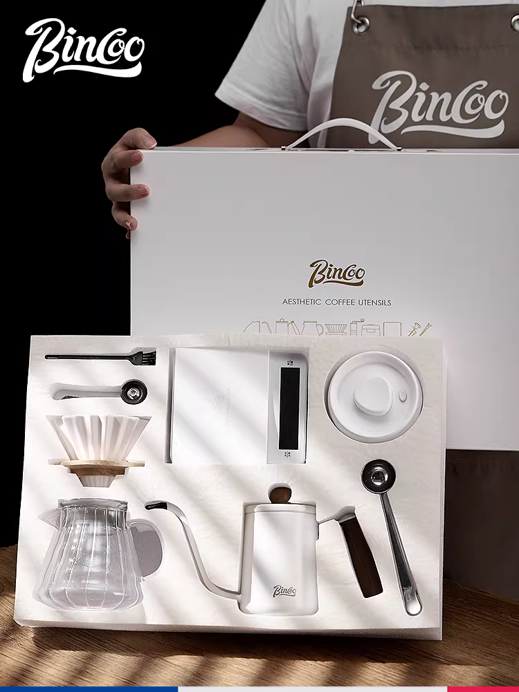 Hộp quà tặng ấm pha cà phê thủ công Bincoo, quà tặng sinh nhật thiết thực, quà tân gia, quà tặng bạn thân, quà tặng sáng tạo ngày lễ