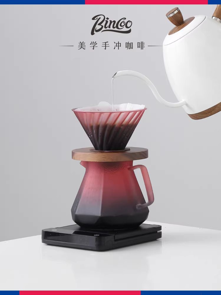Bộ pha cà phê thủ công Bincoo Blackberry, gồm máy xay cà phê cầm tay, bộ lọc, cốc chia sẻ, ấm pha cà phê thủ công, bộ đầy đủ.
