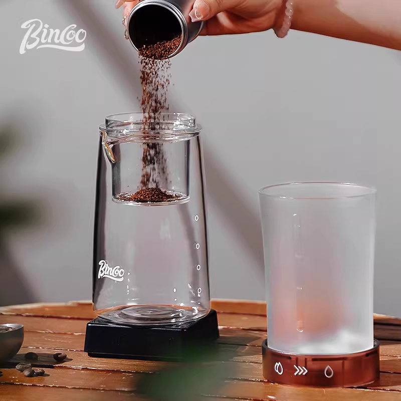 Bình pha cà phê đá Bincoo, chất liệu thủy tinh, dung tích lớn, bình pha cà phê lạnh, bộ lọc cà phê lạnh, bình pha cà phê kiểu nhỏ giọt