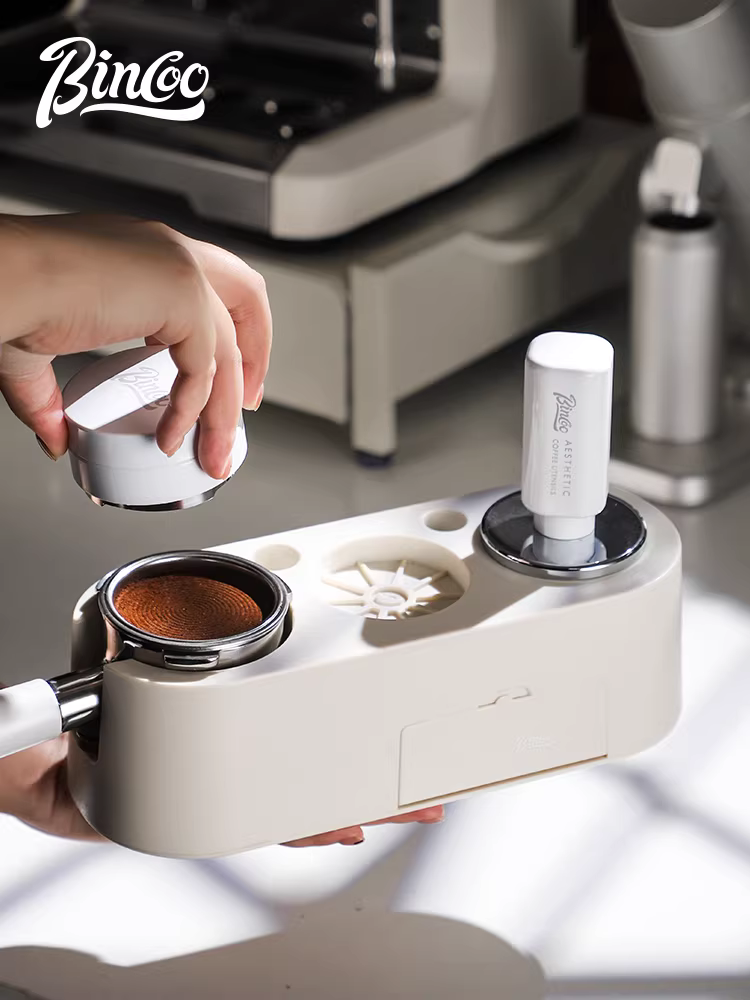 Bộ dụng cụ đầm cà phê Bincoo, hộp đựng bã cà phê, dụng cụ phân phối bột cà phê, dụng cụ bảo quản kiểu Ý, đa năng cho kích thước 51/58mm