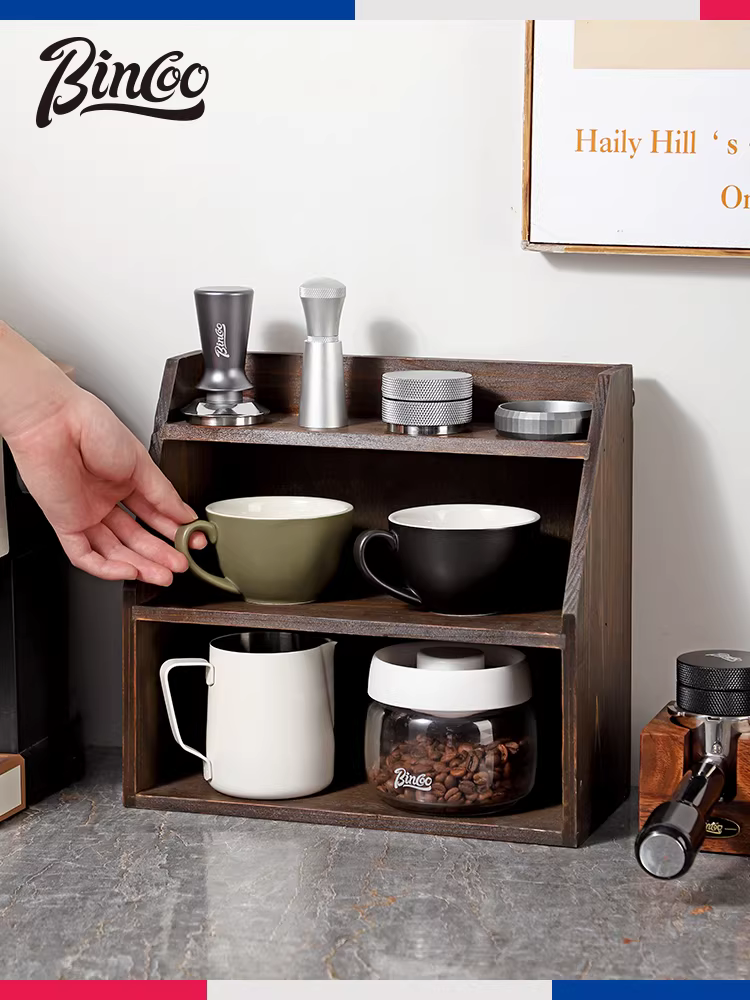 Tủ đựng đồ dùng pha cà phê Bincoo, giá để đồ gia dụng, giá để dụng cụ pha cà phê, kệ quầy bar, kệ góc cà phê