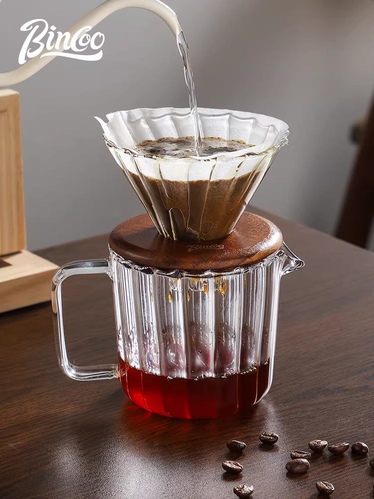 Bộ pha cà phê thủ công Bincoo, cốc lọc cà phê, bộ ấm pha cà phê, giấy lọc V60, loại lọc dùng ngoài trời, cắm trại, du lịch