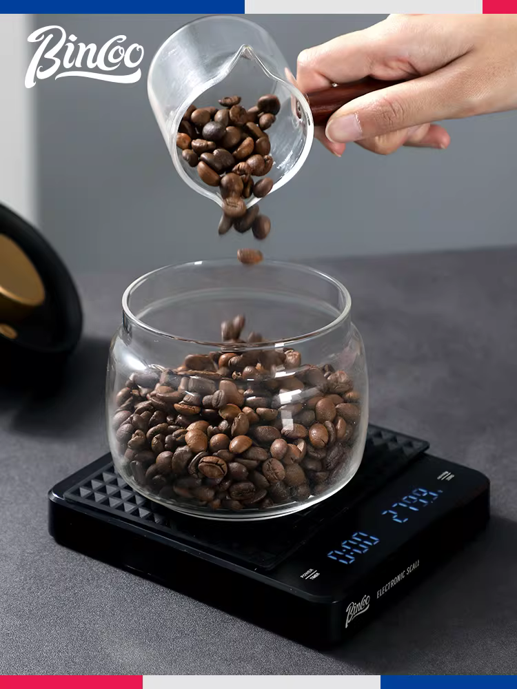 Cân kỹ thuật số pha cà phê thủ công Bincoo, cân nhà bếp thông minh, thiết bị cân hạt cà phê, cân hẹn giờ tự động đặc biệt