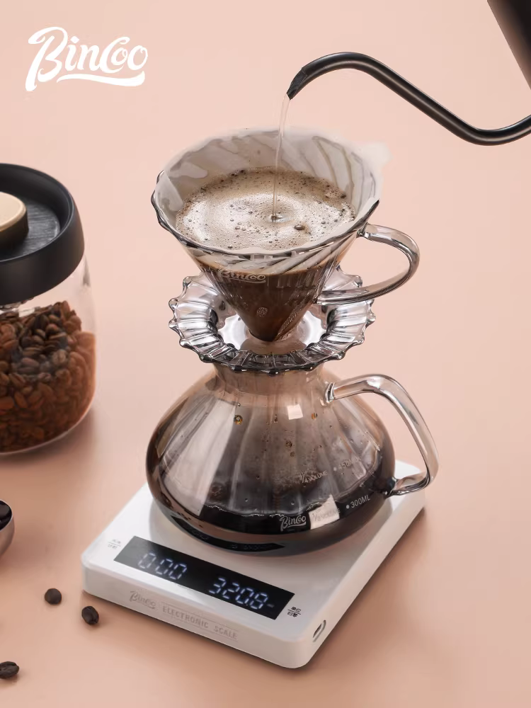 Bộ pha cà phê thủ công Bincoo, ấm pha cà phê bằng thủy tinh, bộ lọc V60, dụng cụ pha cà phê, bộ lọc pha cà phê tại nhà
