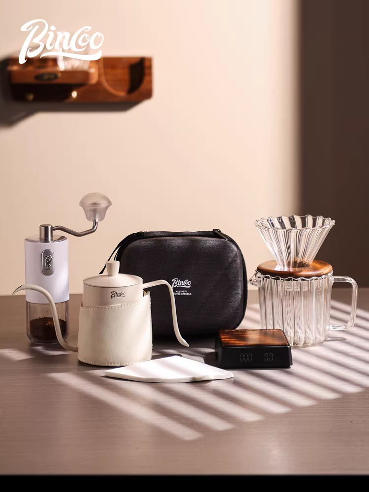 Bộ lọc cà phê thủ công Bincoo, cốc chia sẻ, bộ ấm pha cà phê, bộ lọc giấy kiểu Mỹ V60, dùng cho cắm trại, du lịch