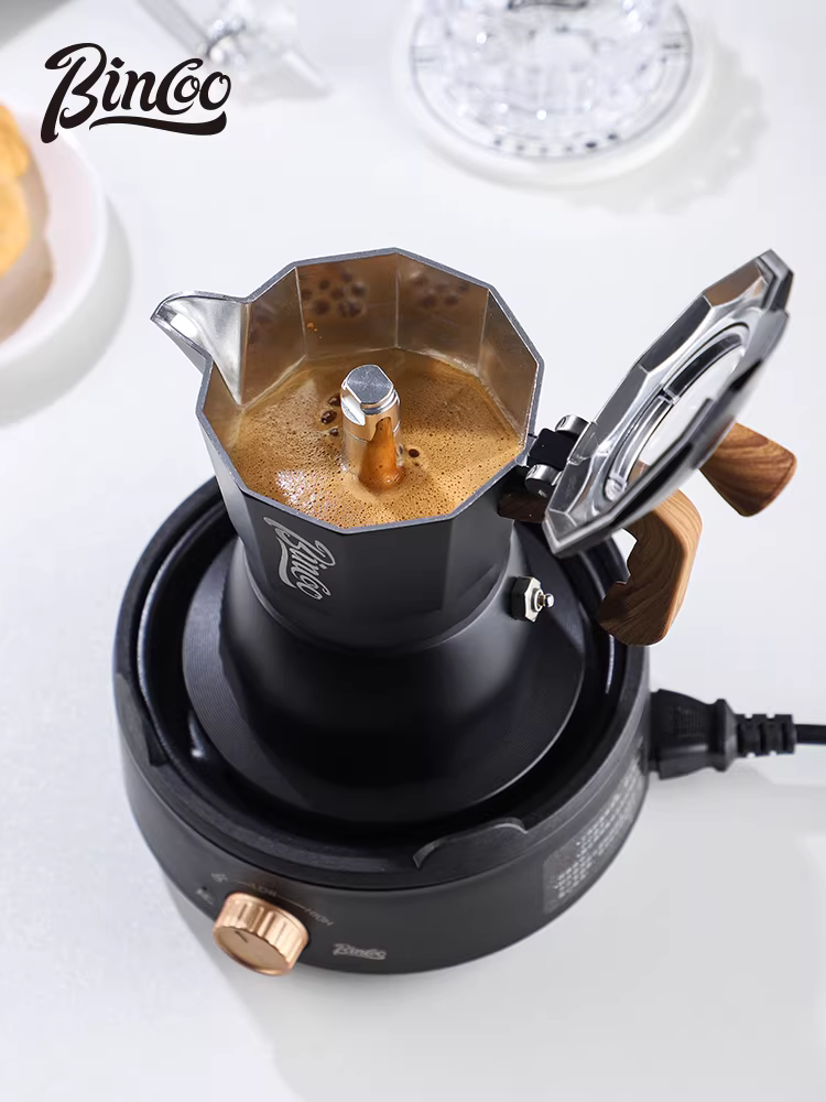 Bộ pha cà phê Moka pot hai van Bincoo, hộp quà tặng, máy pha cà phê espresso, quà tặng sinh nhật tại nhà