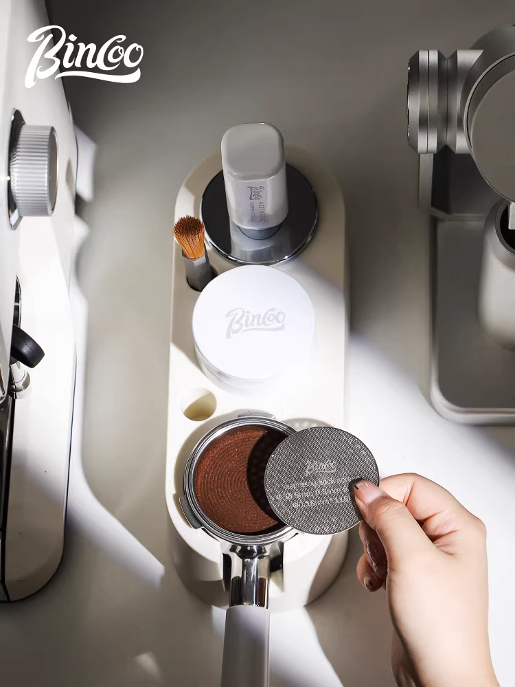 Bộ dụng cụ đầm cà phê Bincoo, hộp đựng bã cà phê, dụng cụ phân phối bột cà phê, dụng cụ bảo quản kiểu Ý, đa năng cho kích thước 51/58mm