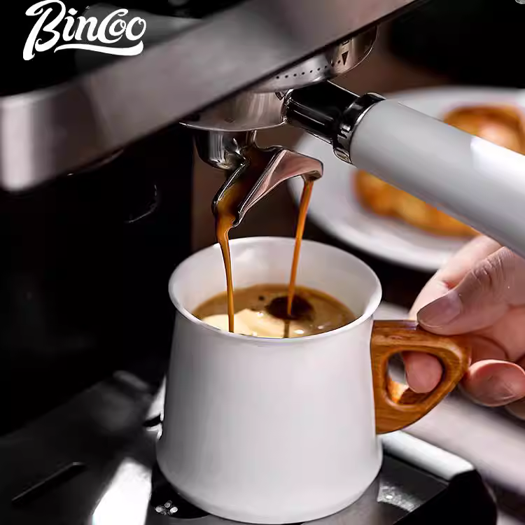 Ly cà phê Bincoo, ly espresso 150ml, chất liệu gốm sứ, kiểu dáng đơn giản phong cách châu Âu, dùng pha cà phê thủ công kiểu Ý.