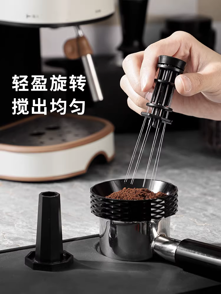 Kim phân phối cà phê Bincoo bằng thép không gỉ, dụng cụ khuấy cà phê, dụng cụ khuấy bột, kim phân phối, kiểu Ý