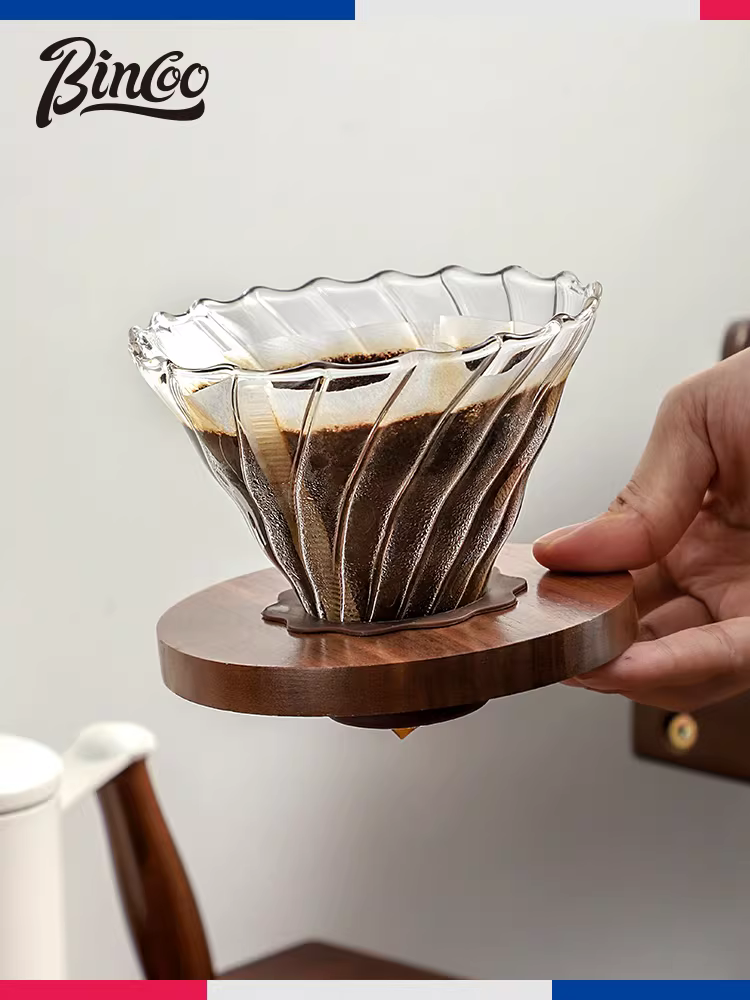 Bộ dụng cụ pha cà phê thủ công Bincoo, bình pha cà phê bằng thủy tinh, bình chia sẻ, cốc lọc, bộ lọc pha cà phê gia dụng
