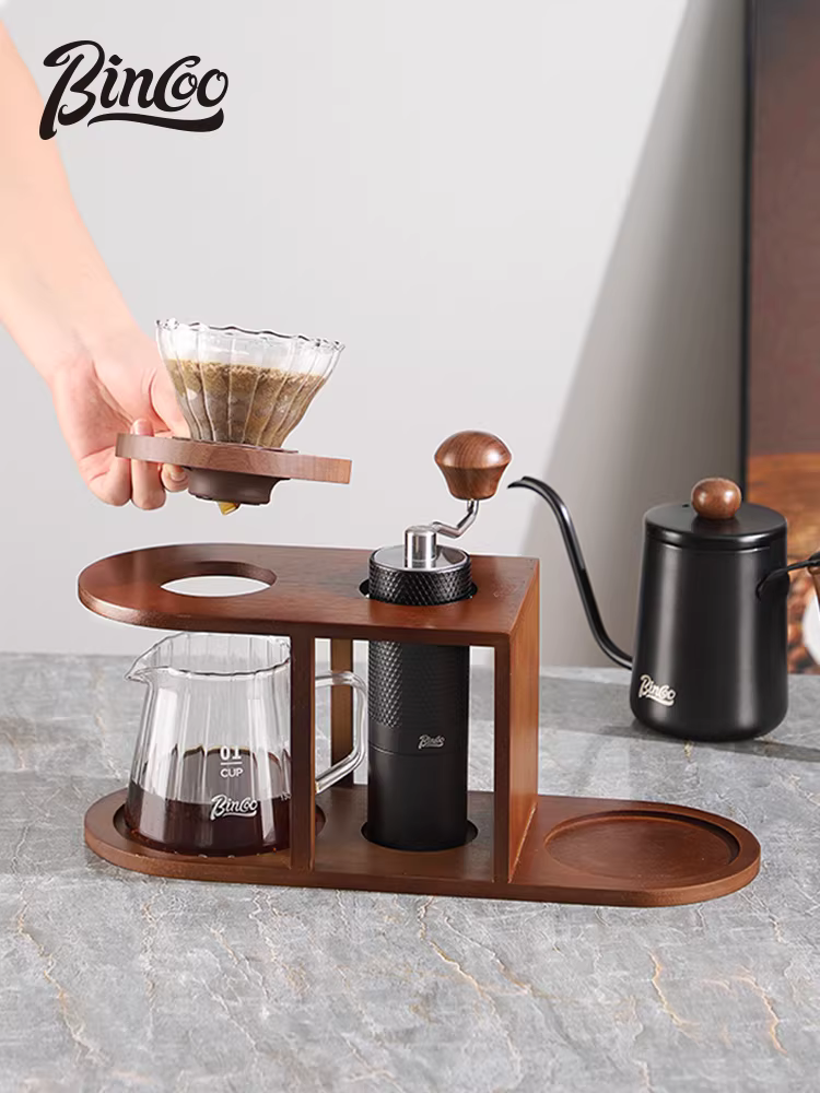 Bộ ấm pha cà phê thủ công bincoo máy xay cà phê cầm tay máy pha cà phê quay tay giá đỡ dụng cụ pha cà phê thủ công giá để đồ pha cà phê thủ công