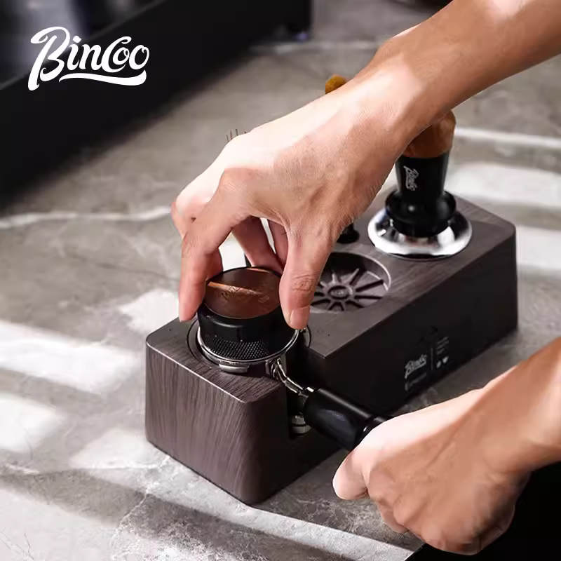 Bộ dụng cụ nén cà phê Bincoo ba món với đế, bộ dụng cụ nén cà phê, dụng cụ phân phối cà phê, dùng được cho máy pha cà phê 51/58mm