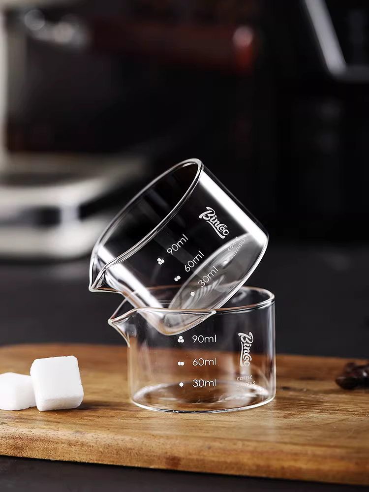 Cốc cà phê espresso Bincoo có vạch chia mini, cốc đo chiết xuất nhỏ, cốc sữa nhỏ, cốc shot, cốc ounce