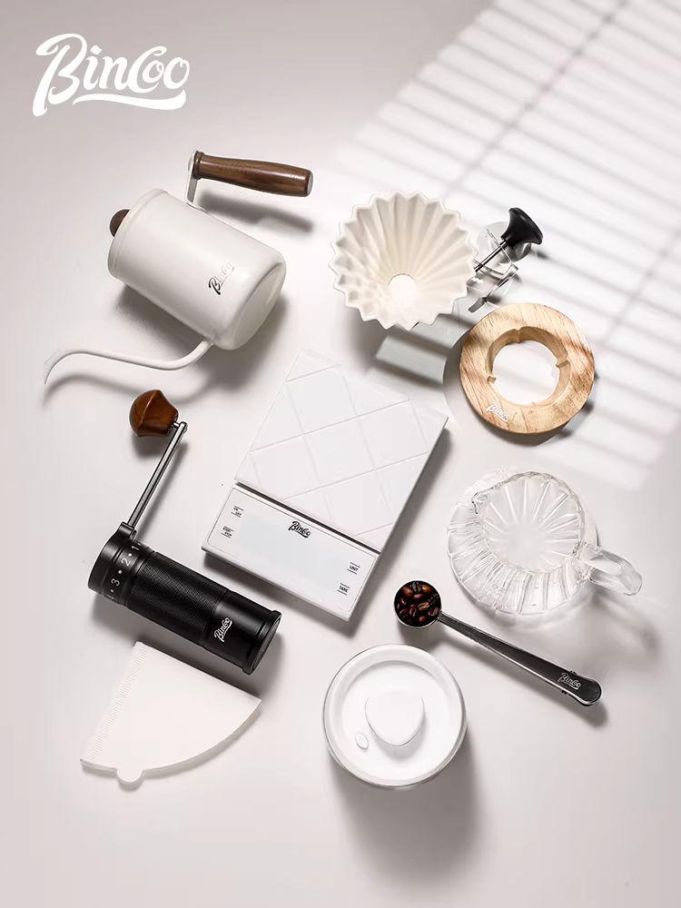 Bộ ấm pha cà phê thủ công Bincoo, dụng cụ pha cà phê, bộ lọc, bộ hoàn chỉnh, máy xay cầm tay, ấm chia sẻ, máy pha cà phê quay tay gia đình