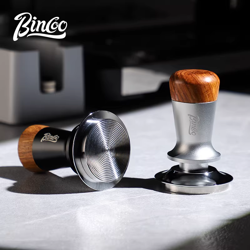 Dụng cụ nén cà phê Bincoo, lực nén không đổi, thép không gỉ, búa nén, máy pha cà phê espresso, dụng cụ nén đàn hồi 51/58mm