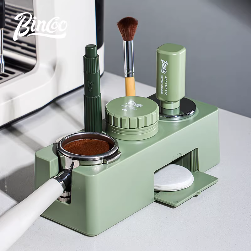 Bộ dụng cụ nén cà phê Bincoo, búa nén, dụng cụ phân phối bột đàn hồi, bộ ba món, máy pha cà phê 51/58mm