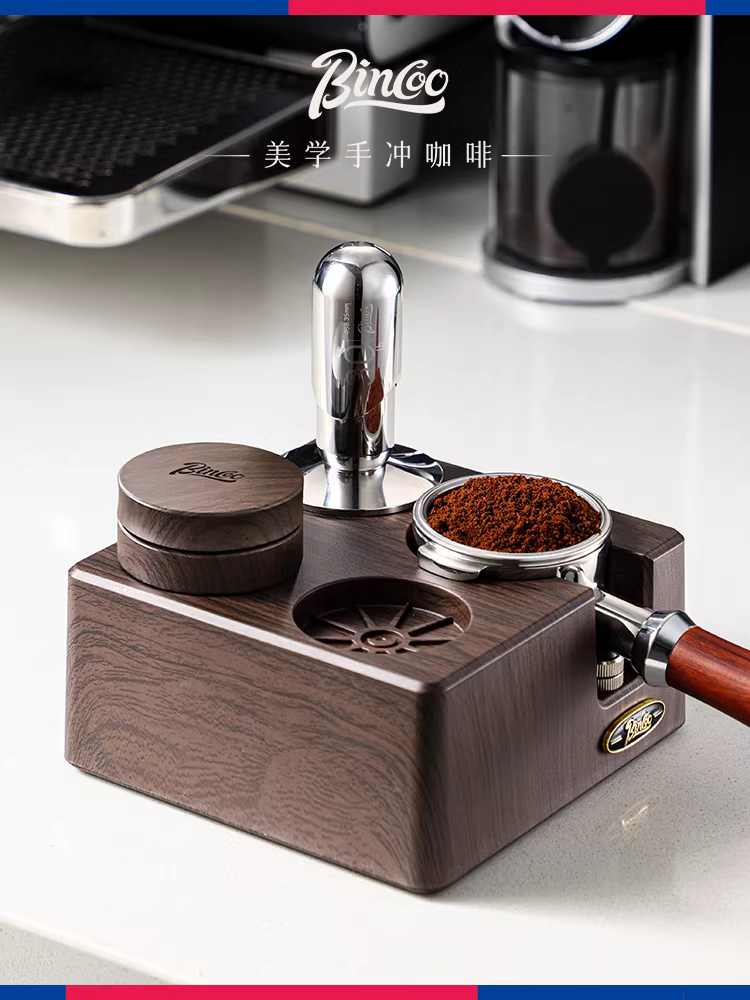 Bộ dụng cụ phân phối cà phê espresso Bincoo lực không đổi, bộ ba món kèm đế, mô phỏng áp suất, 30 lbs, bộ 51/58mm