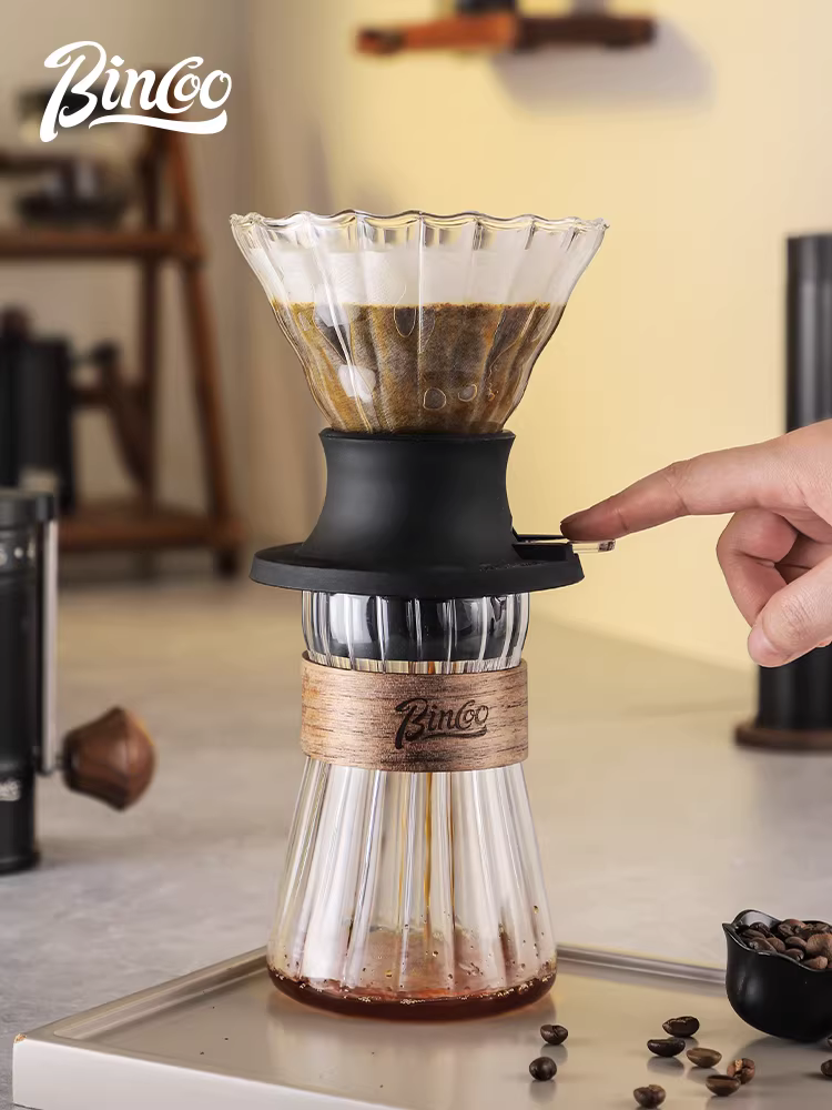 Cốc pha cà phê thông minh Bincoo, cốc lọc cà phê thủ công, bình pha cà phê lạnh, bộ lọc, bình pha cà phê nhỏ giọt gia dụng, bình chia sẻ cà phê