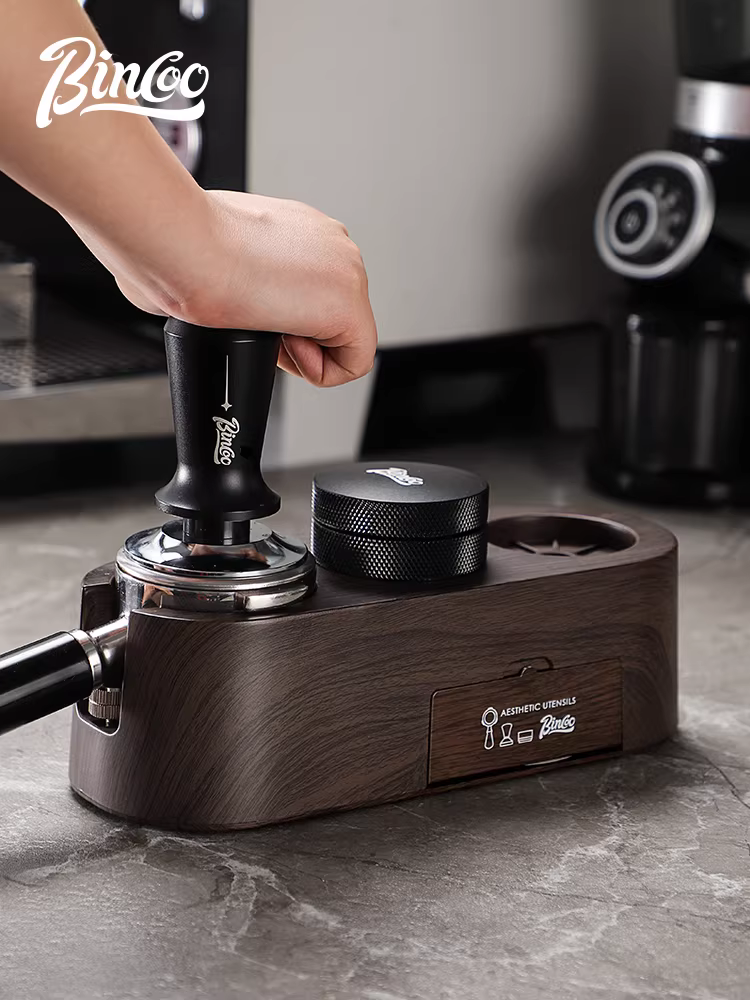 Bộ dụng cụ pha cà phê Bincoo, bộ ba gồm đế phân phối và dụng cụ nén, máy pha cà phê espresso 51mm/58mm